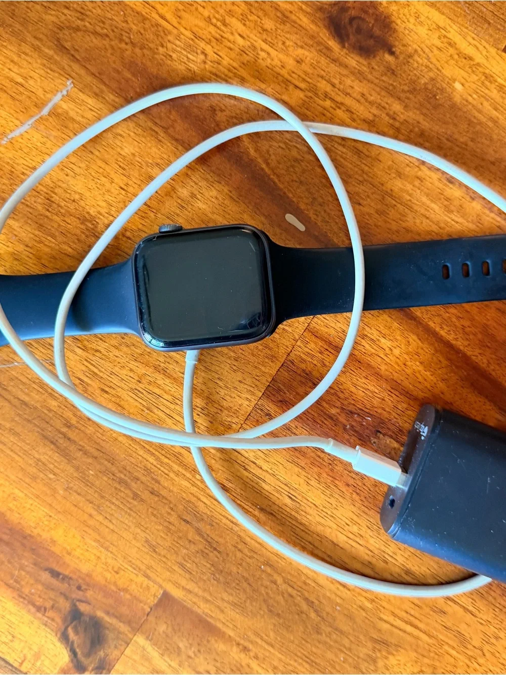 Apple Series 4 Black Smartwatch with Black Silicone Band